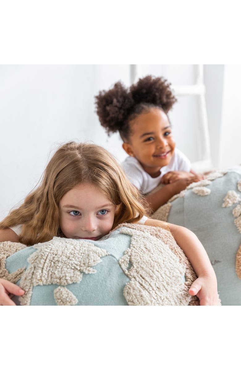 Lorena Canals Pouf World Map, Alternate, color, Multicolor