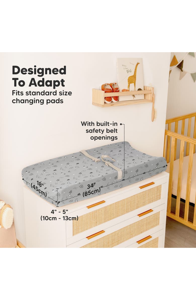 KeaBabies 2-Pack Soothe Changing Pad Covers, Alternate, color, Woodland