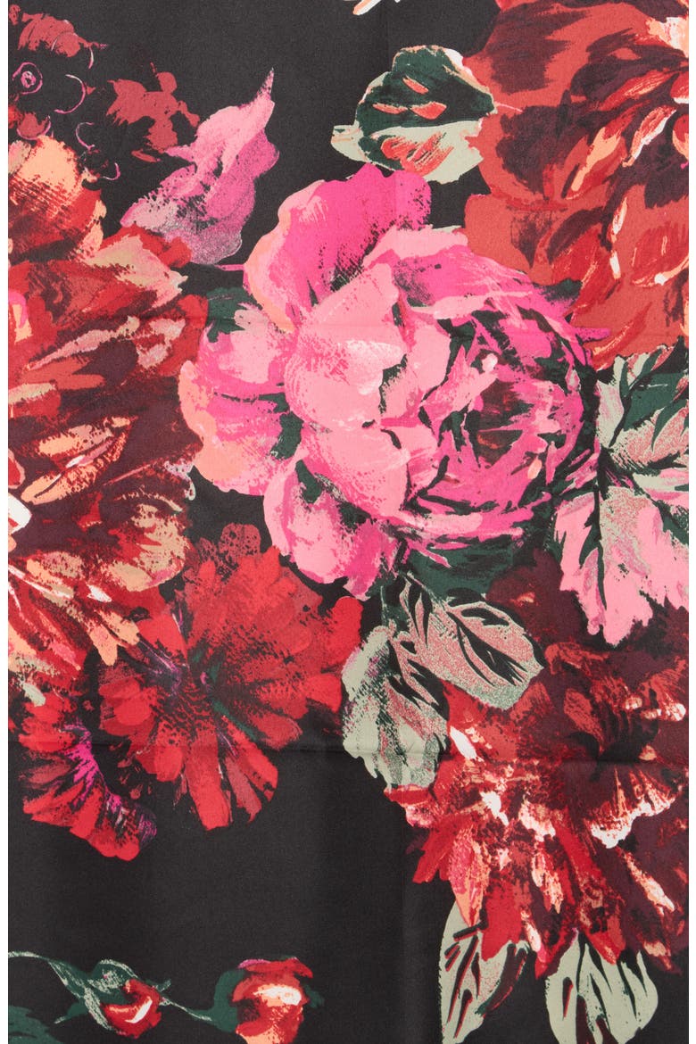 Moody Botanical Scarf, Alternate, color, BLACK RED