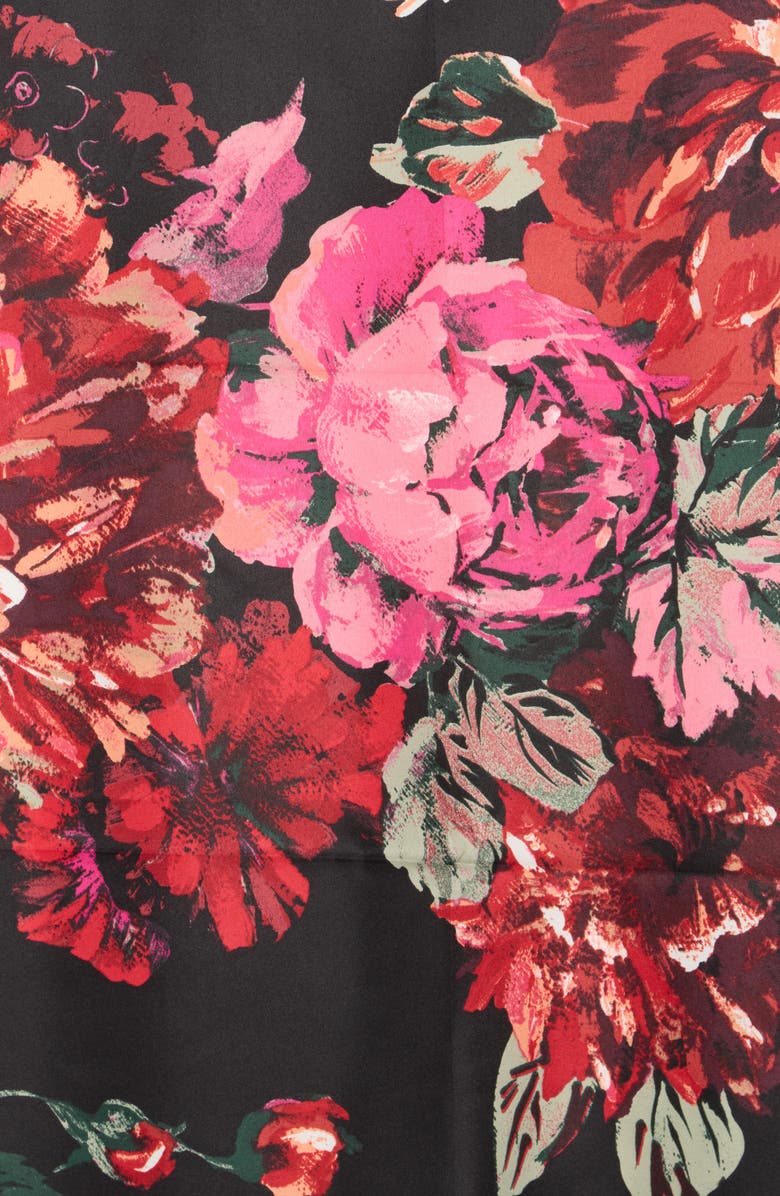 Vince Camuto Moody Botanical Scarf, Alternate, color, Black Red