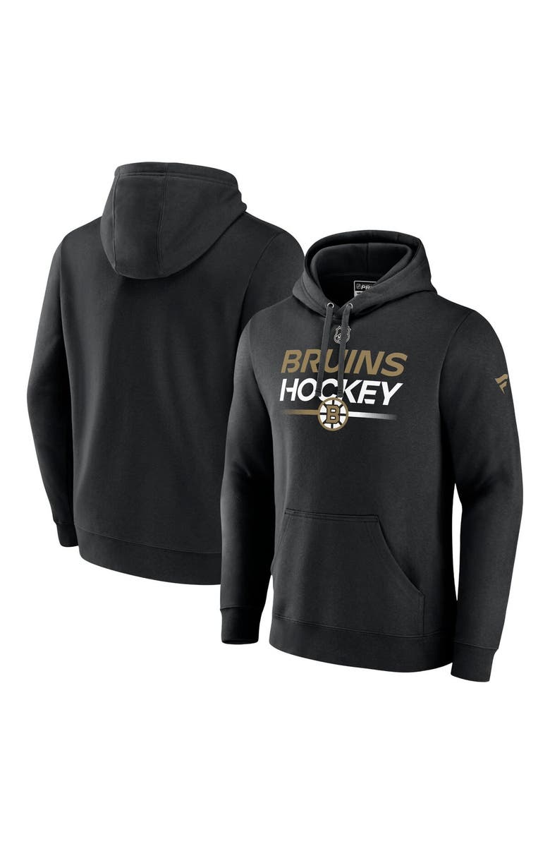 FANATICS Men's Fanatics Branded  Black Boston Bruins Authentic Pro Pullover Hoodie, Main, color, 