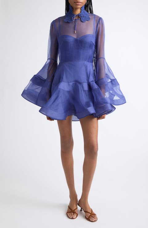 Clash Lantern Silk Minidress