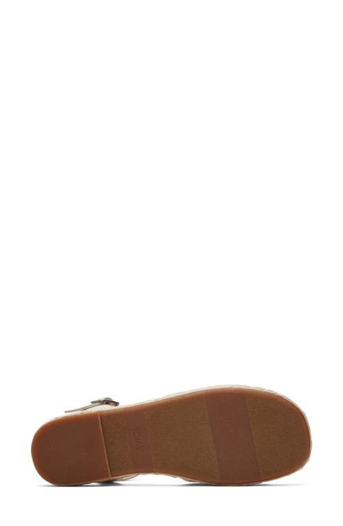 Toms Abby 10020768 Sandals Women Ivory Ankle Strap Flatform Espadrille Gal1582 In Brown