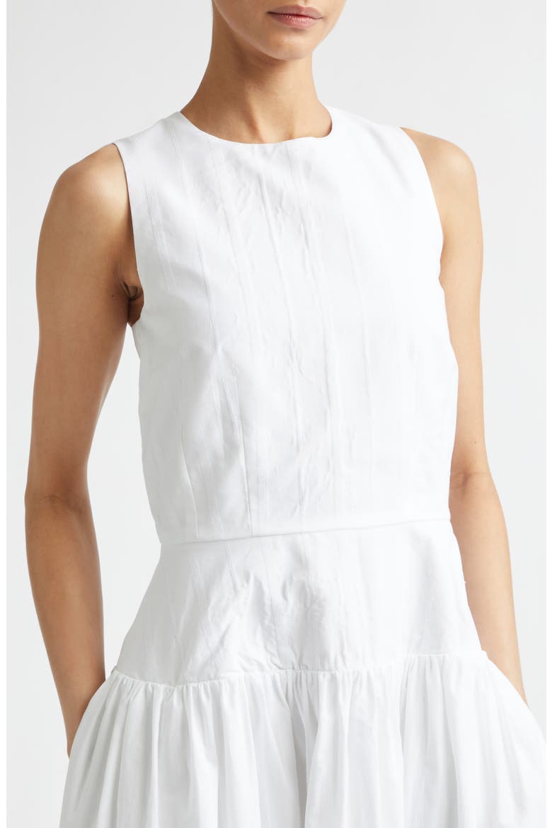 Ama Cotton Poplin Maxi Dress, Alternate, color, WHITE/ WHITE