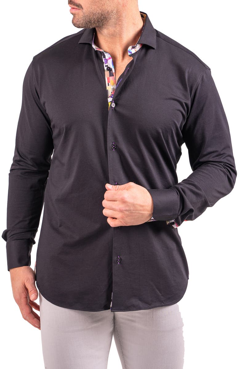 Maceoo Einstein Resistance0155 Black Button-Up Shirt, Alternate, color, Black