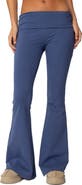 EDIKTED Aiyana Foldover Waistband Flare Pants