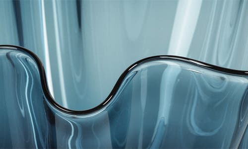 Zodax Vellerti Wave Glass Bowl In Blue