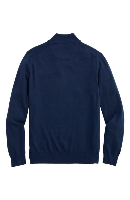 Vineyard Vines Boathouse Quarter Zip Sweater In Blue
