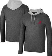 COLOSSEUM Men's Colosseum Black Alabama Crimson Tide Ballot Waffle-Knit Thermal Long Sleeve Hoodie T-Shirt