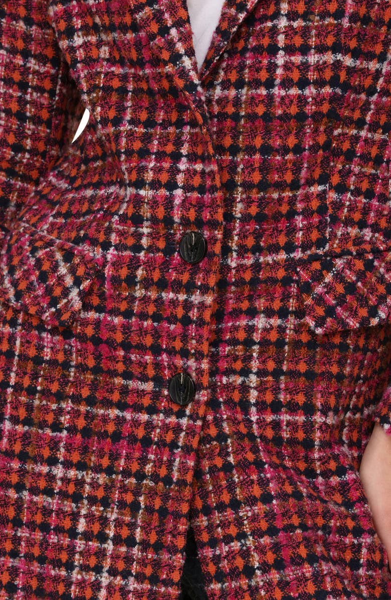 Avec Les Filles Single Breasted Tweed Maxi Coat, Alternate, color, 