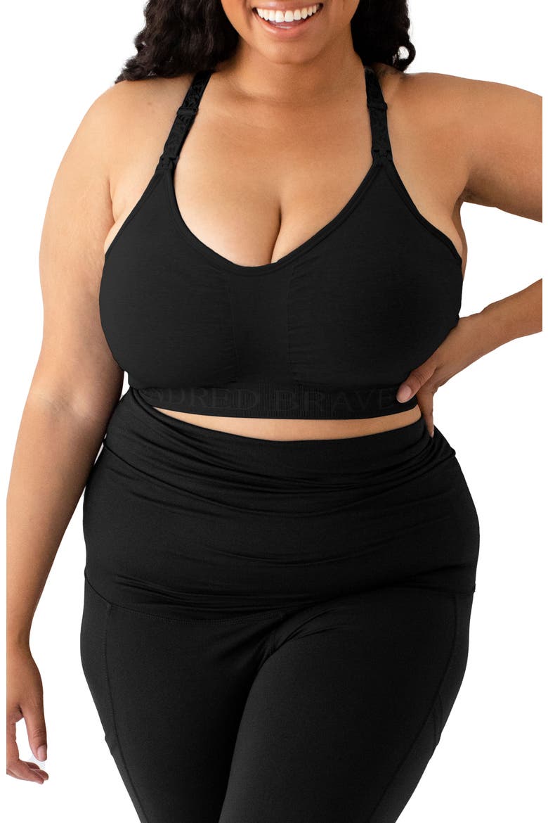 Sublime Nursing Sports Bra, Main, color, BLACK
