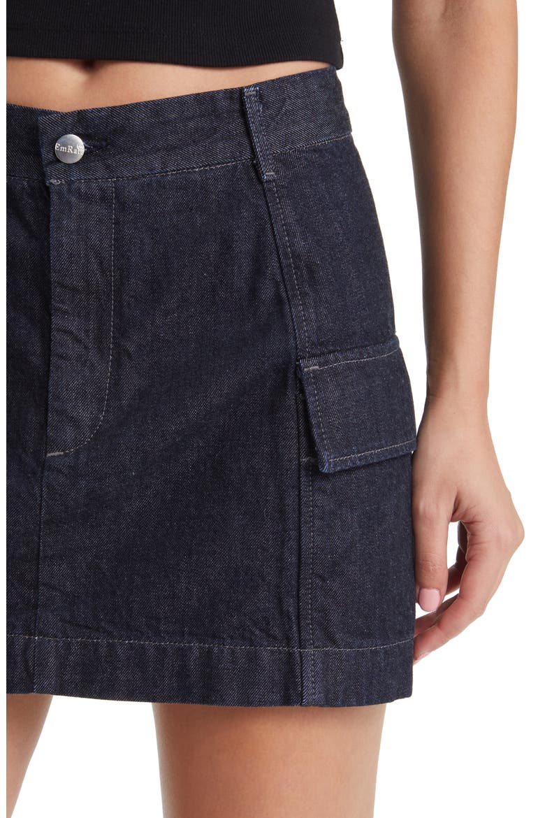 x EmRata Colombo Cotton Denim Cargo Miniskirt, Alternate, color, PRINCE ST