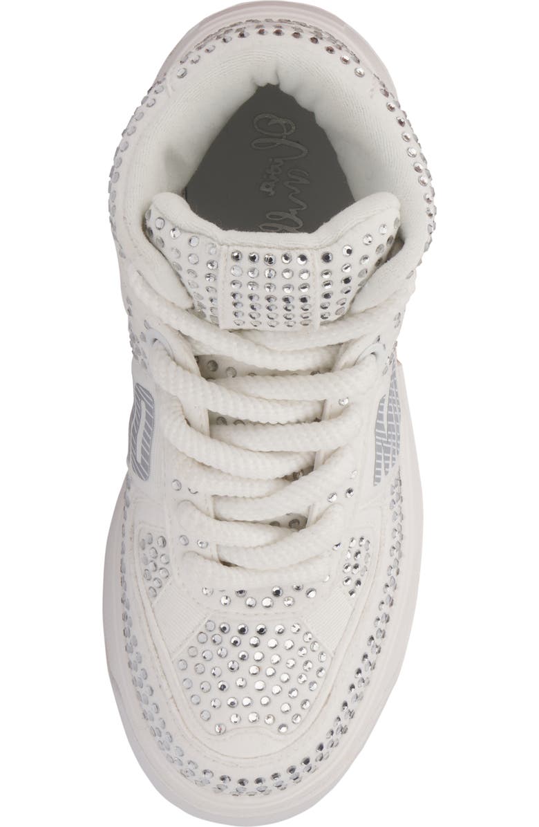 OLIVIA MILLER Lamia Rhinestone Sneaker, Alternate, color, White