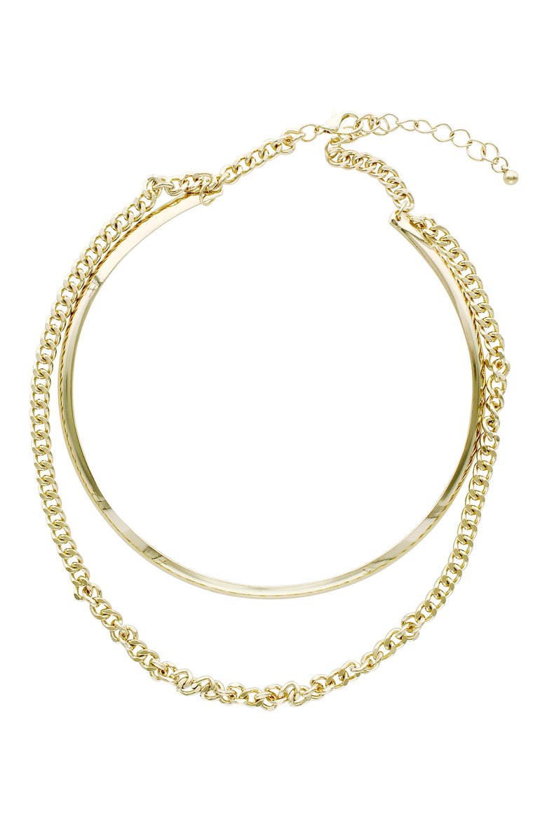 Mixed Chain Layered Necklace, Main, color, GOLD