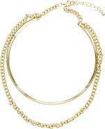OLIVIA WELLES Mixed Chain Layered Necklace
