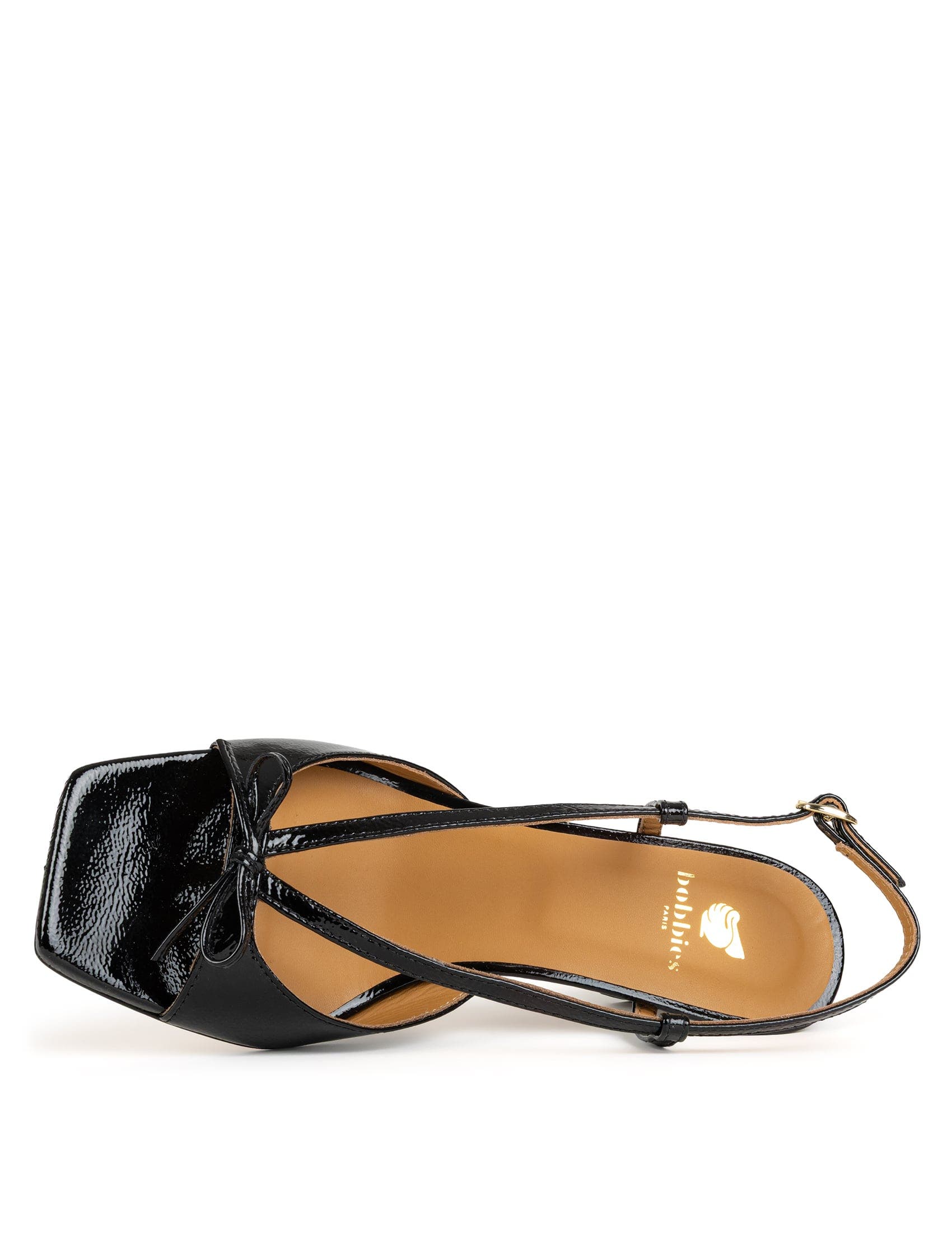 Orchampt Heeled Sandals, Alternate, color, Vinyl Black