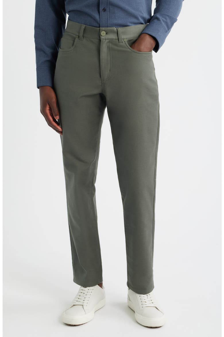 Mayfield Slim Fit Five-Pocket Twill Pants, Main, color, OLIVE