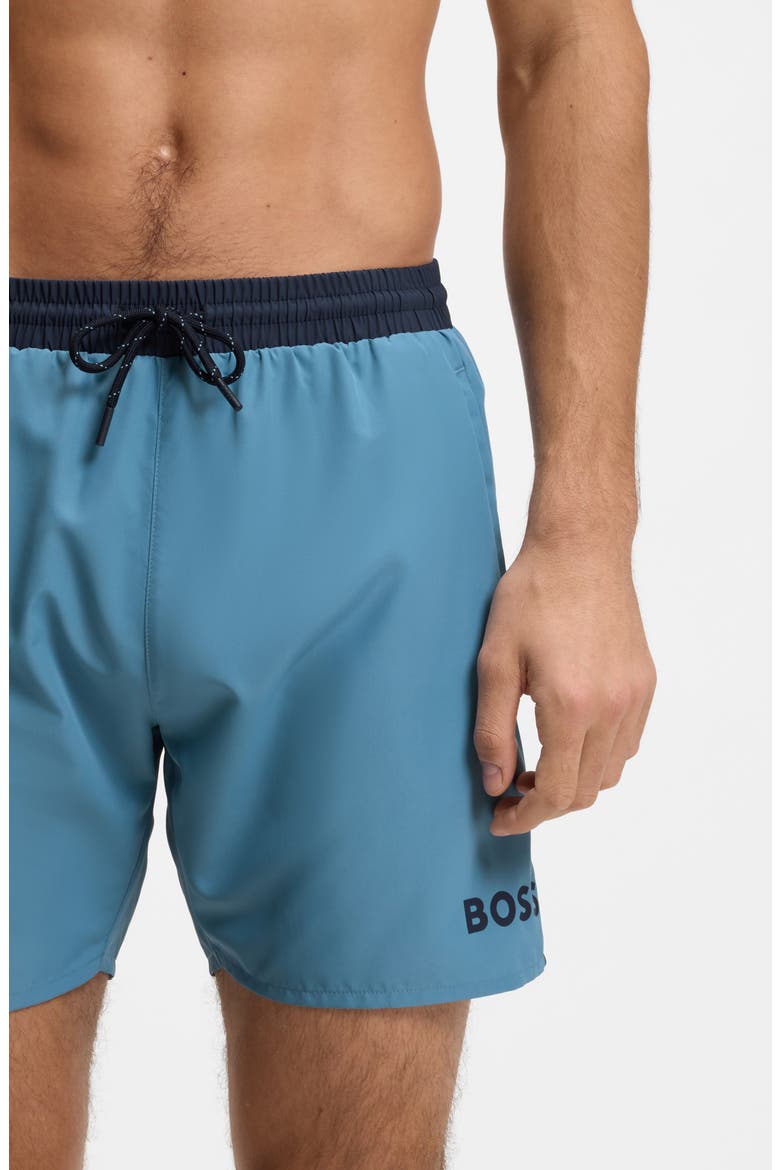 Starfish Solid Swim Trunks, Alternate, color, TURQUOISE/ AQUA