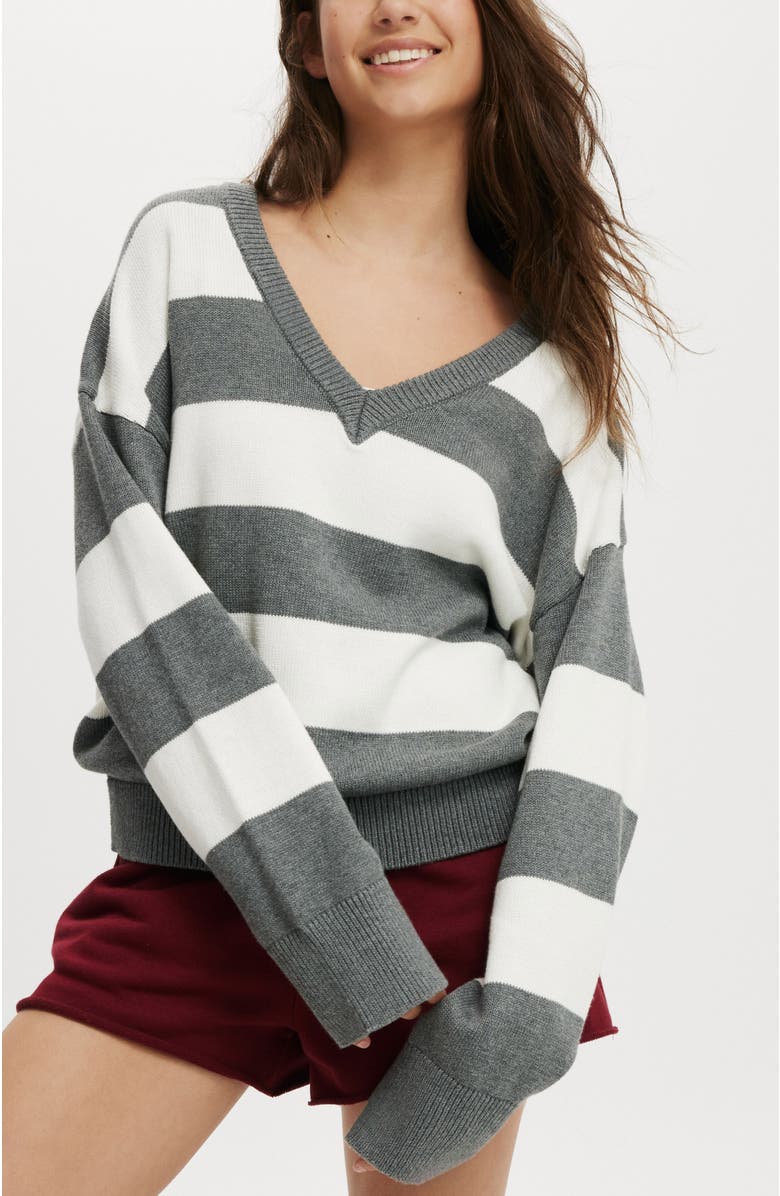 Cotton On Preppy V Neck Sweater, Main, color,