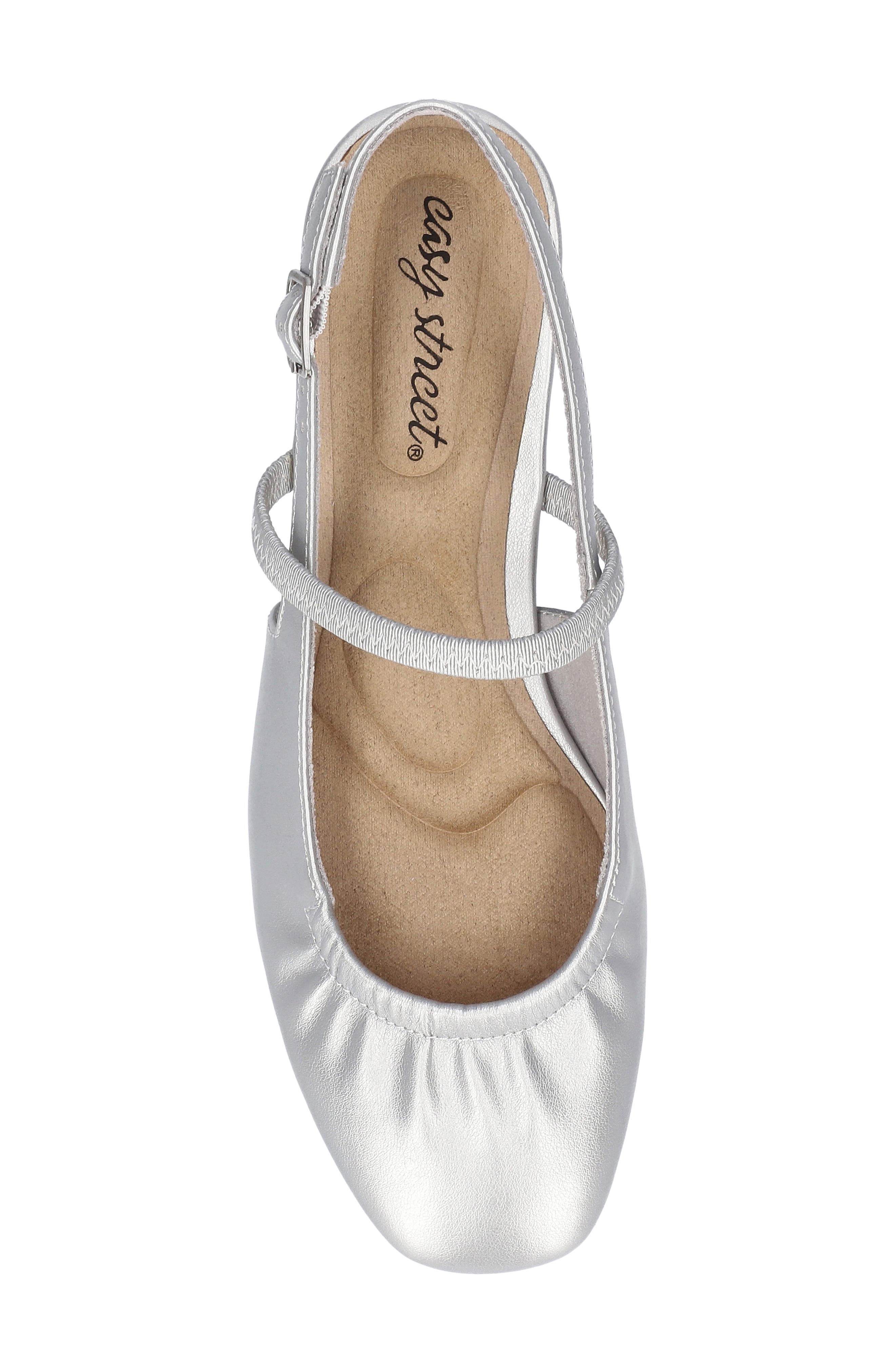 Blake Slingback Flat, Alternate, color, SILVER