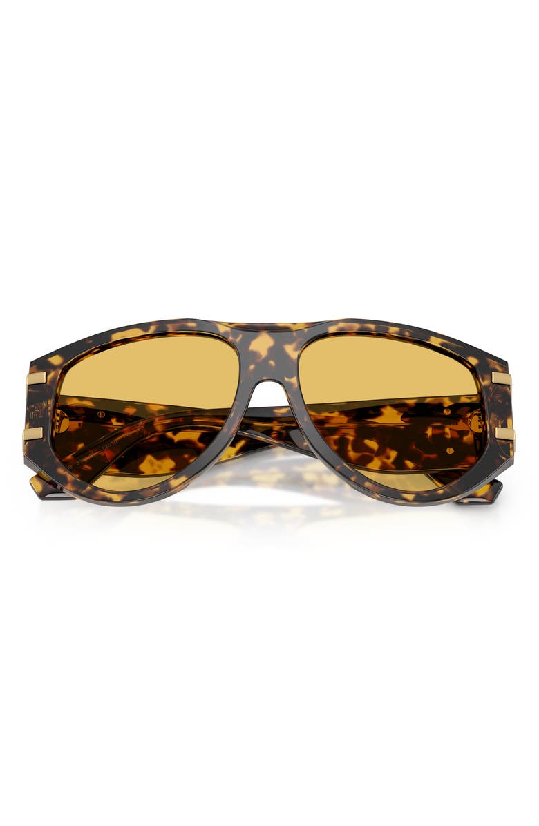 Dolce&Gabbana 56mm Pilot Sunglasses, Alternate, color, Yellow Havana / Yellow