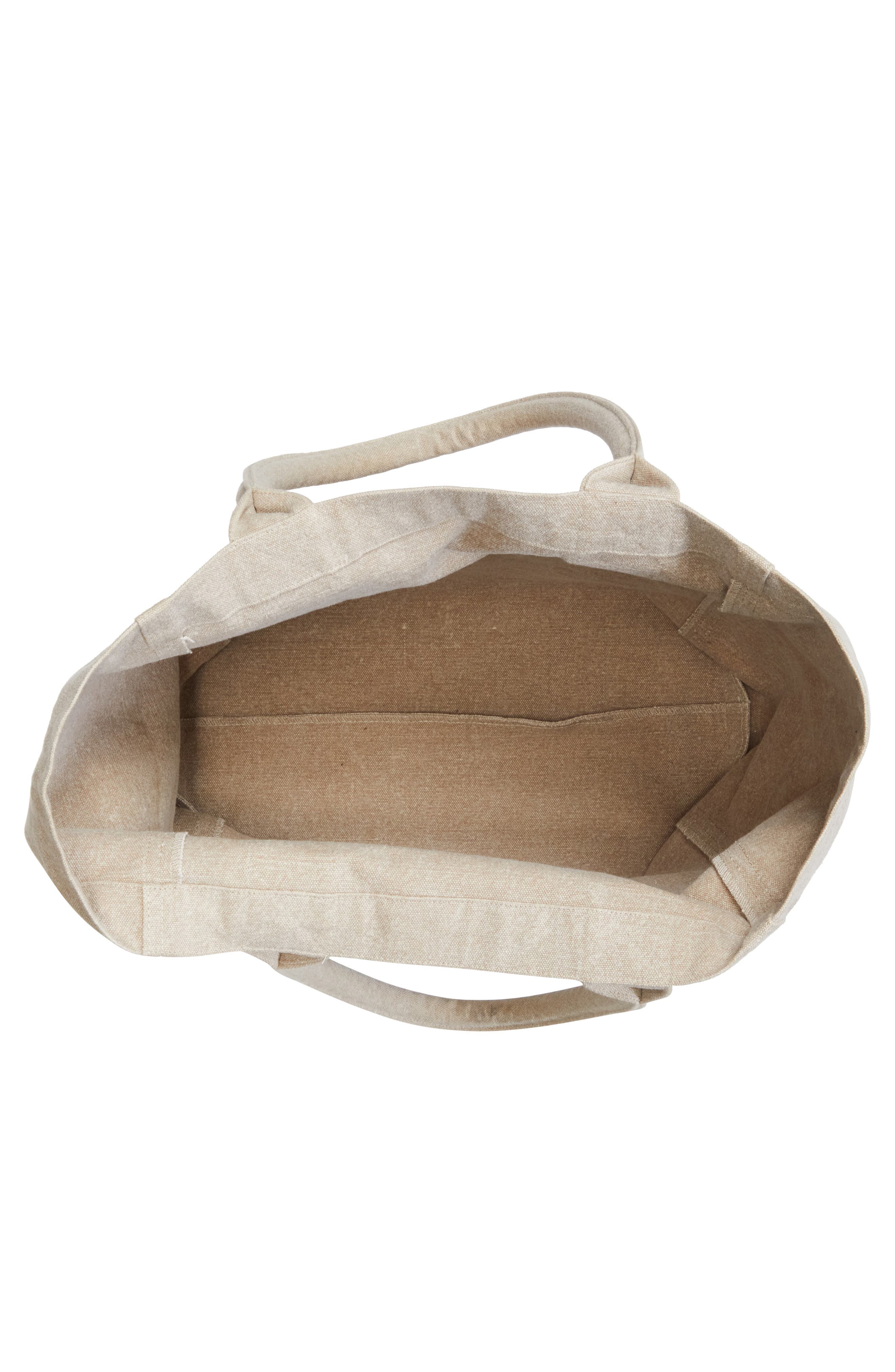 Isabel Marant Small Yenky Embroidered Logo Tote, Alternate, color, Beige