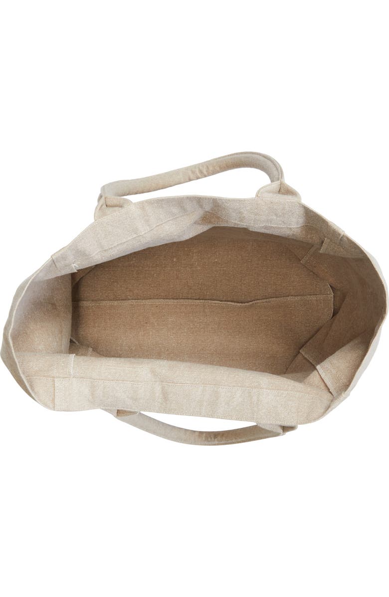 Isabel Marant Small Yenky Embroidered Logo Tote, Alternate, color, Beige