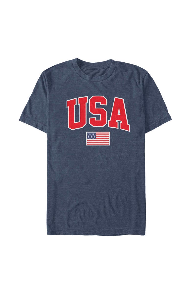 Lost Gods Men's Lost Gods Fourth of July Patriotic Flag Graphic T-Shirt, Main, color, Navy Blue Heather