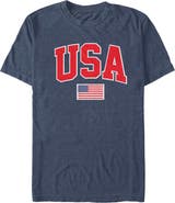 Lost Gods Men's Lost Gods Fourth of July Patriotic Flag Graphic T-Shirt