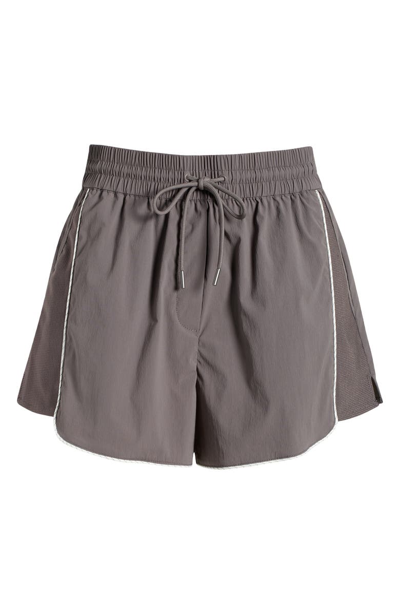Zella Mesh Mix Drawstring Shorts, Alternate, color, 