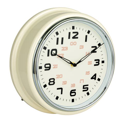 Chic Round Wall Clock, Cream