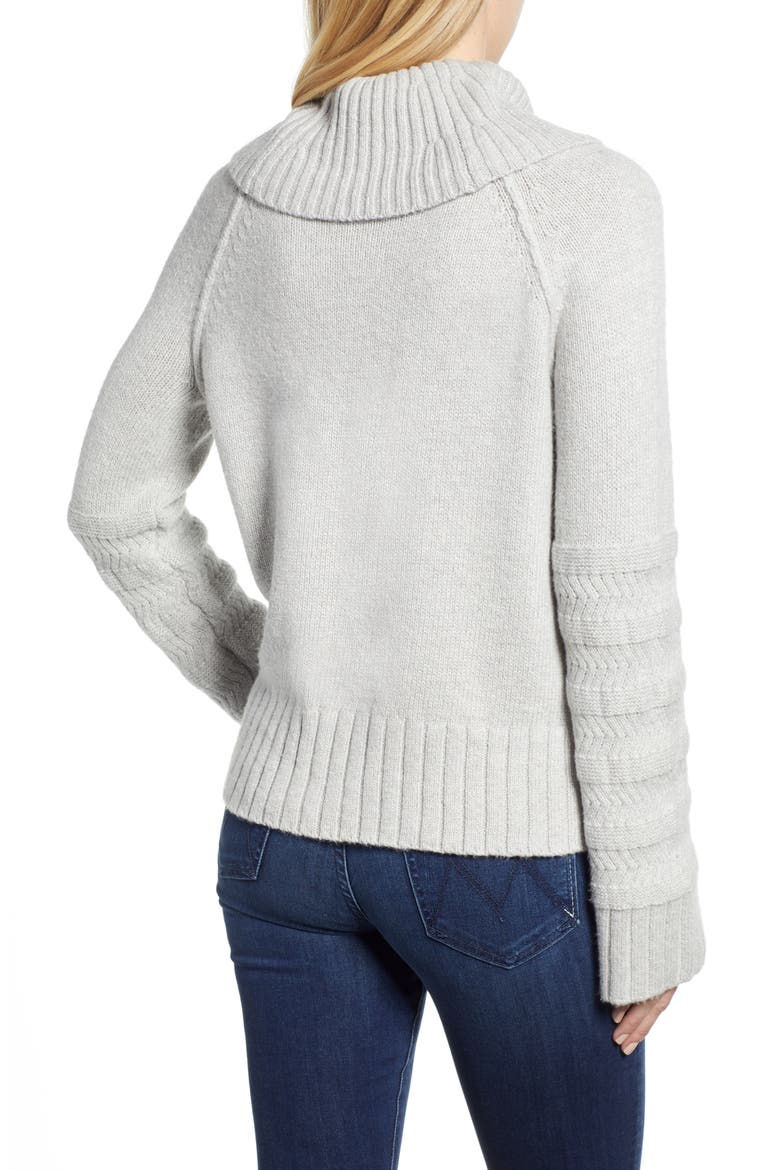 Turtleneck Sweater, Alternate, color, GREY LIGHT HEATHER