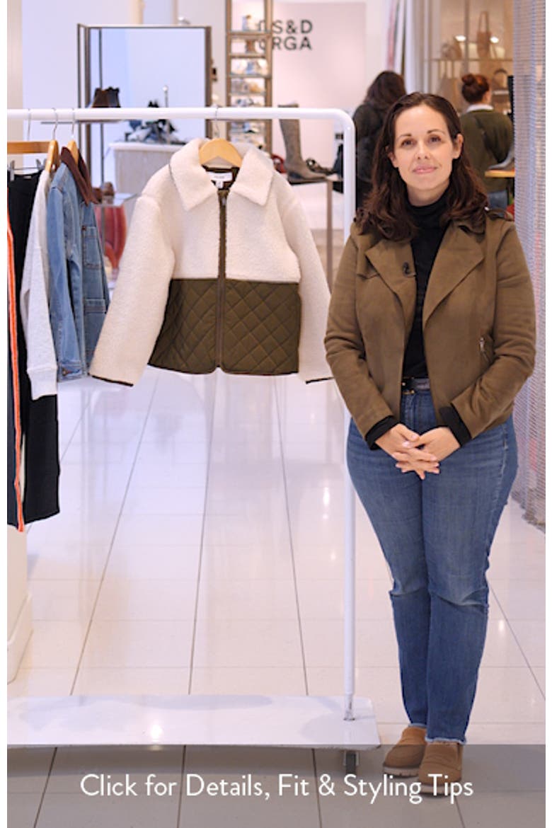 Kids' Jeanie Mixed Media Zip-Up Jacket video
