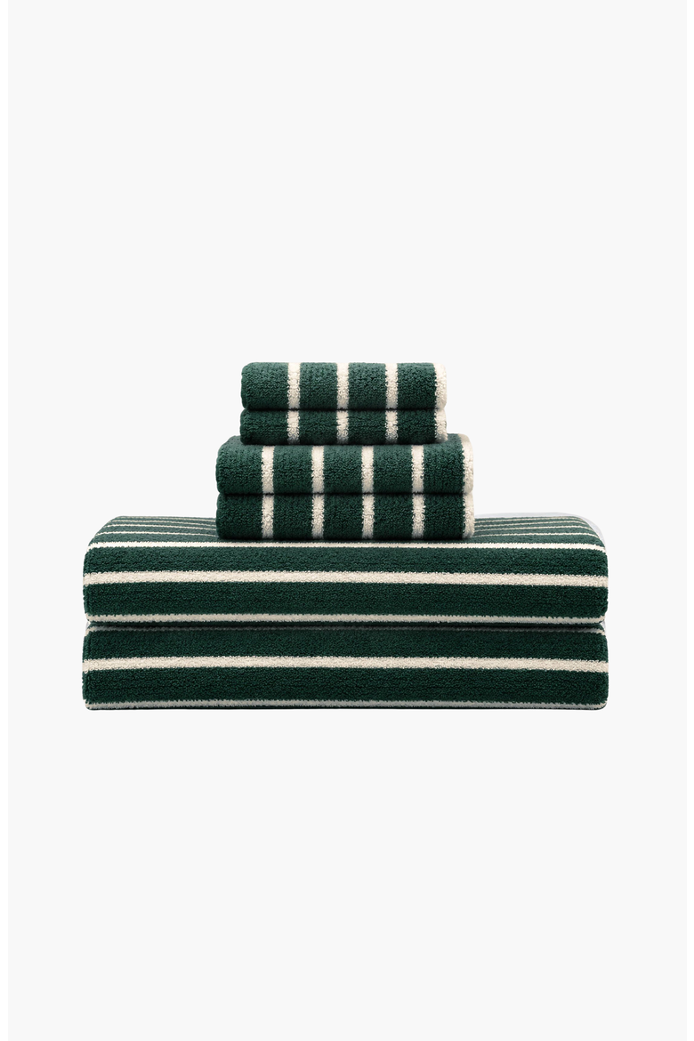 Ultraplush Australian Cotton Luxe 6-piece Towel Set, Main, color, Verdant / Ecru