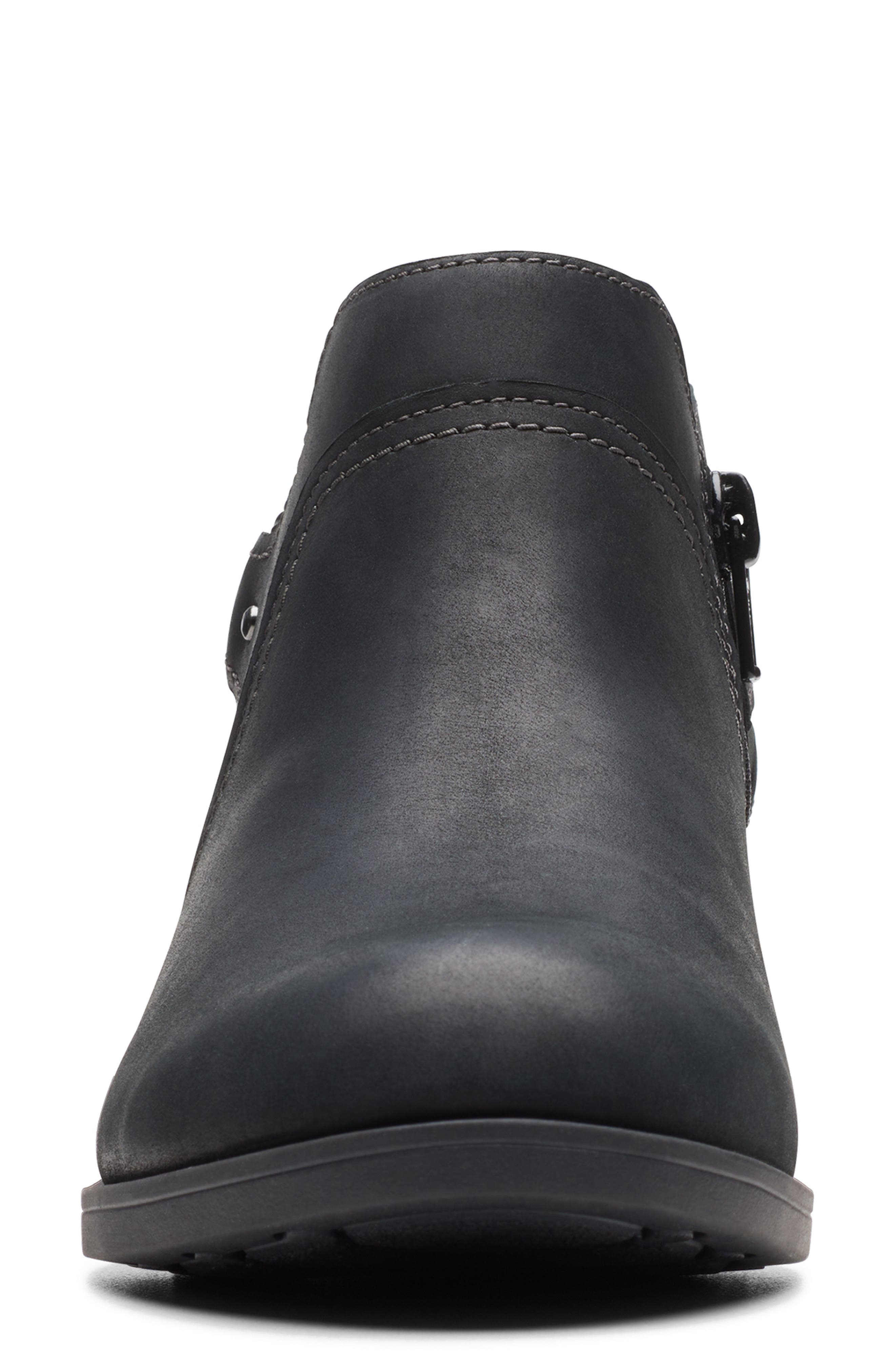 Clarks<sup>®</sup> Charlton Grace Ankle Boot, Alternate, color, Black Oily Lea