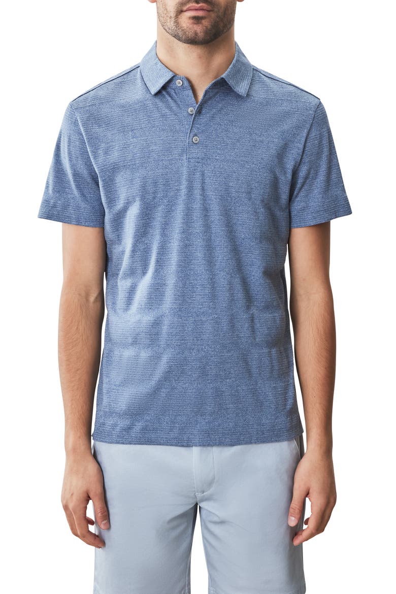 Granite Cotton Blend Polo, Main, color, BLUE