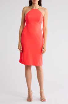 Trina Turk Sora Halter Neck Sheath Dress