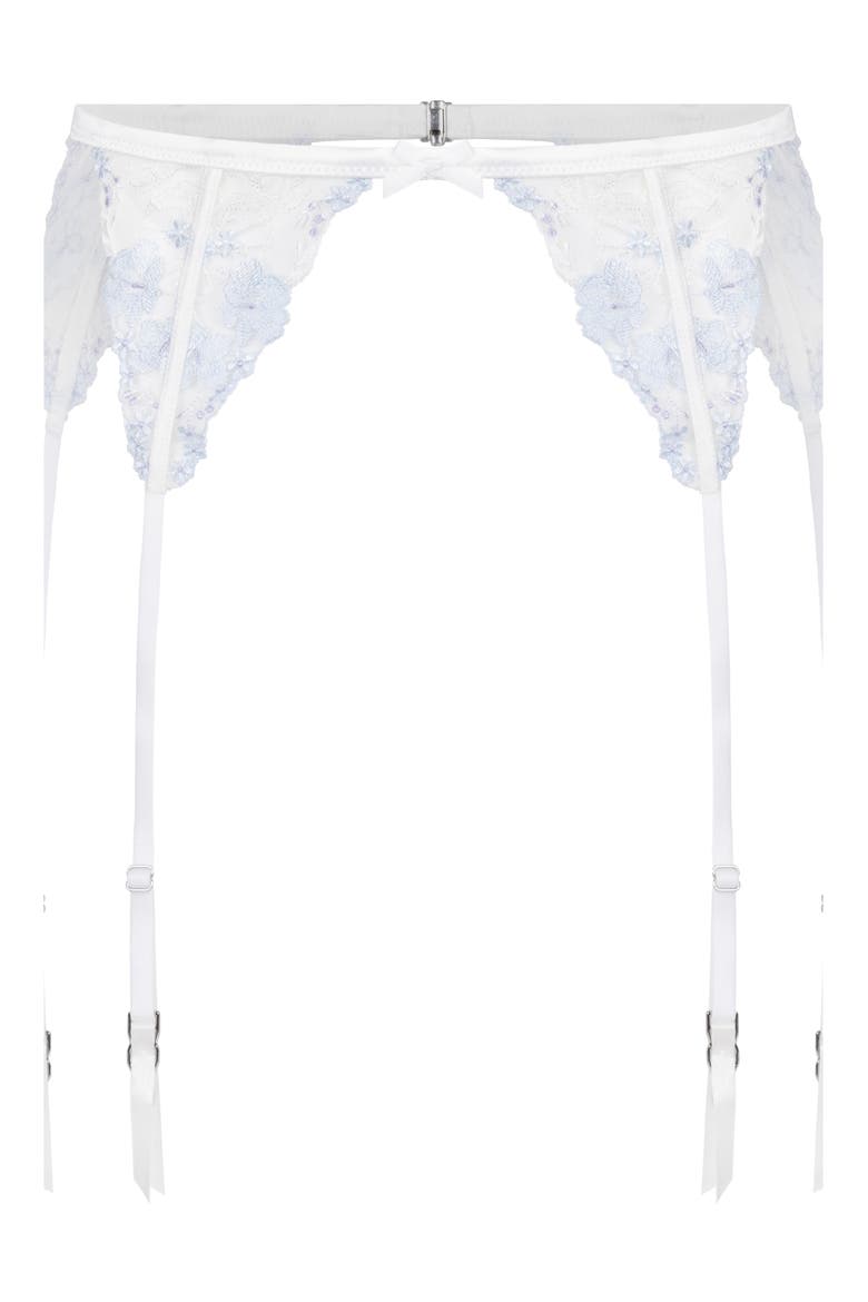 Peonie Lace Garter Belt, Alternate, color, SNOW WHITE