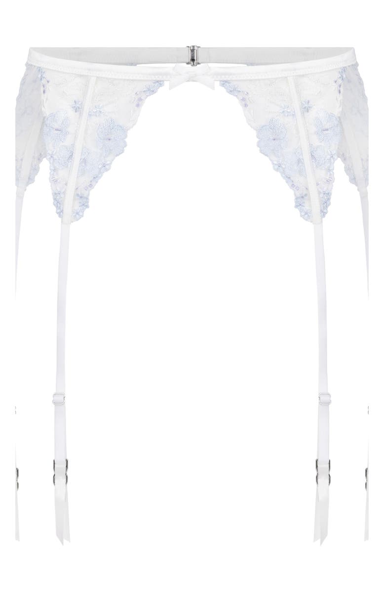 Hunkemöller Peonie Lace Garter Belt, Alternate, color, Snow White