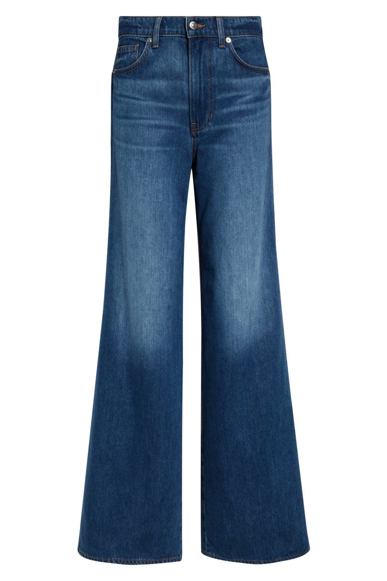 Kasey Mid Rise Wide Leg Jeans, Alternate, color, BRIGHT BLUE