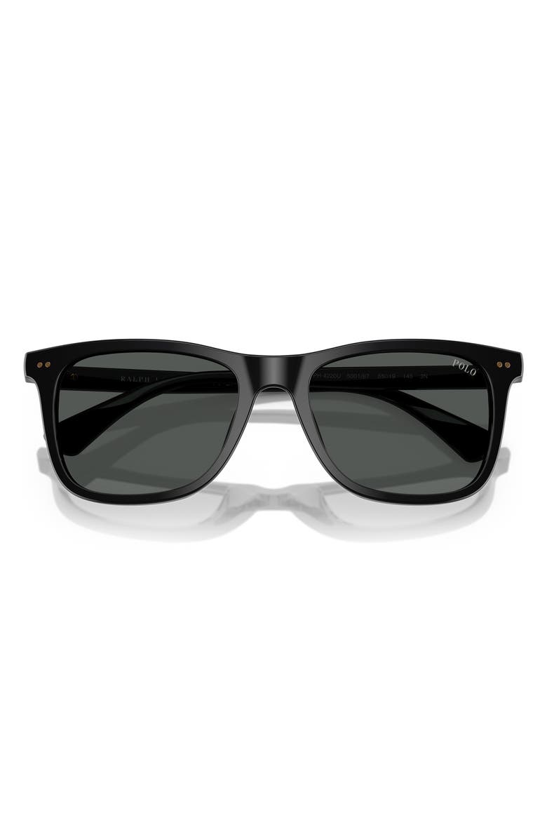 Polo Ralph Lauren 55mm Square Sunglasses, Alternate, color, Shiny Black