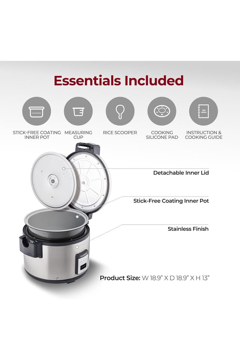 CR-3032 Large Capacity Commercial Rice Cooker, Alternate, color, Black