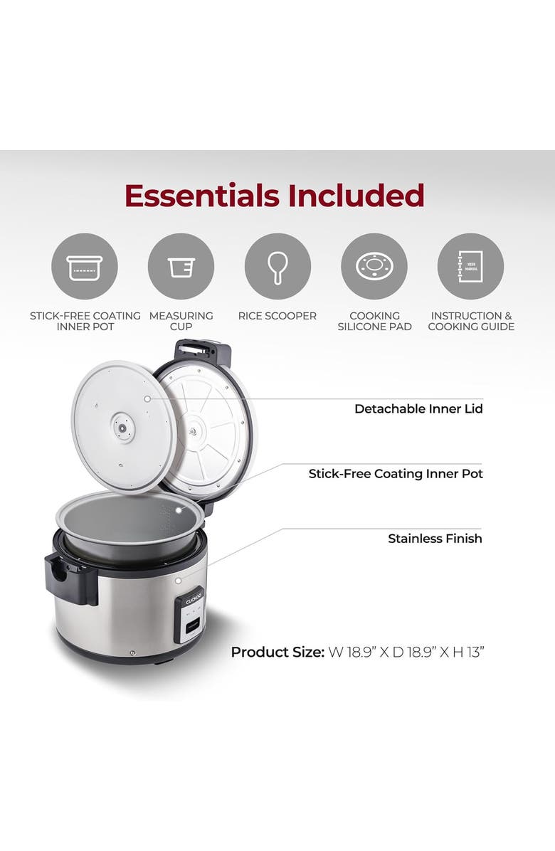 Cuckoo CR-3032 Large Capacity Commercial Rice Cooker, Alternate, color, Black