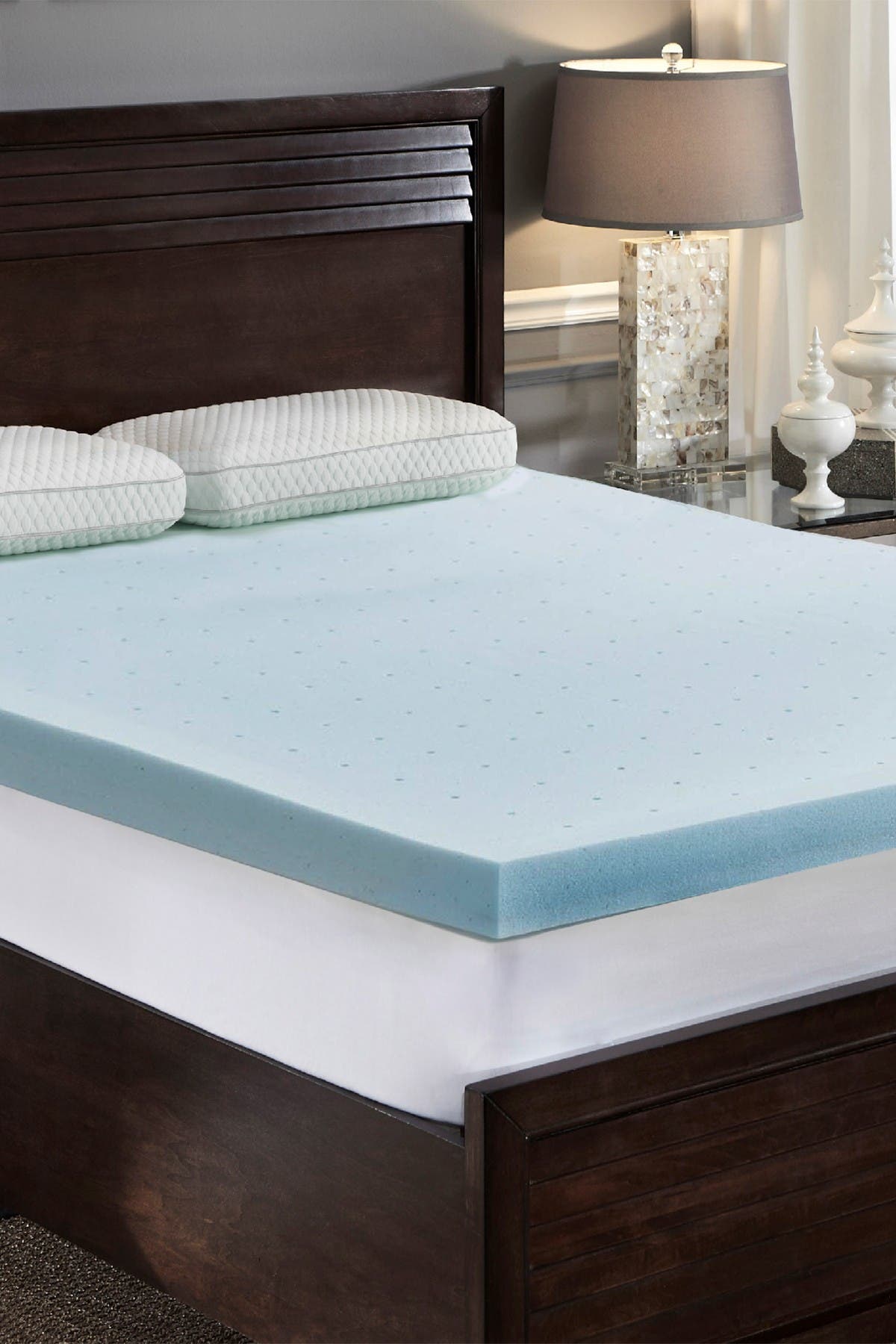 RIO HOME Loftworks Jelly Cool Memory Foam Full Mattress Topper - Blue ...