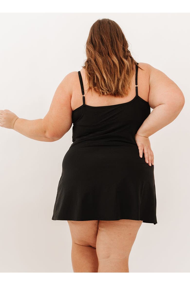 Swim Dress, Alternate, color, Black