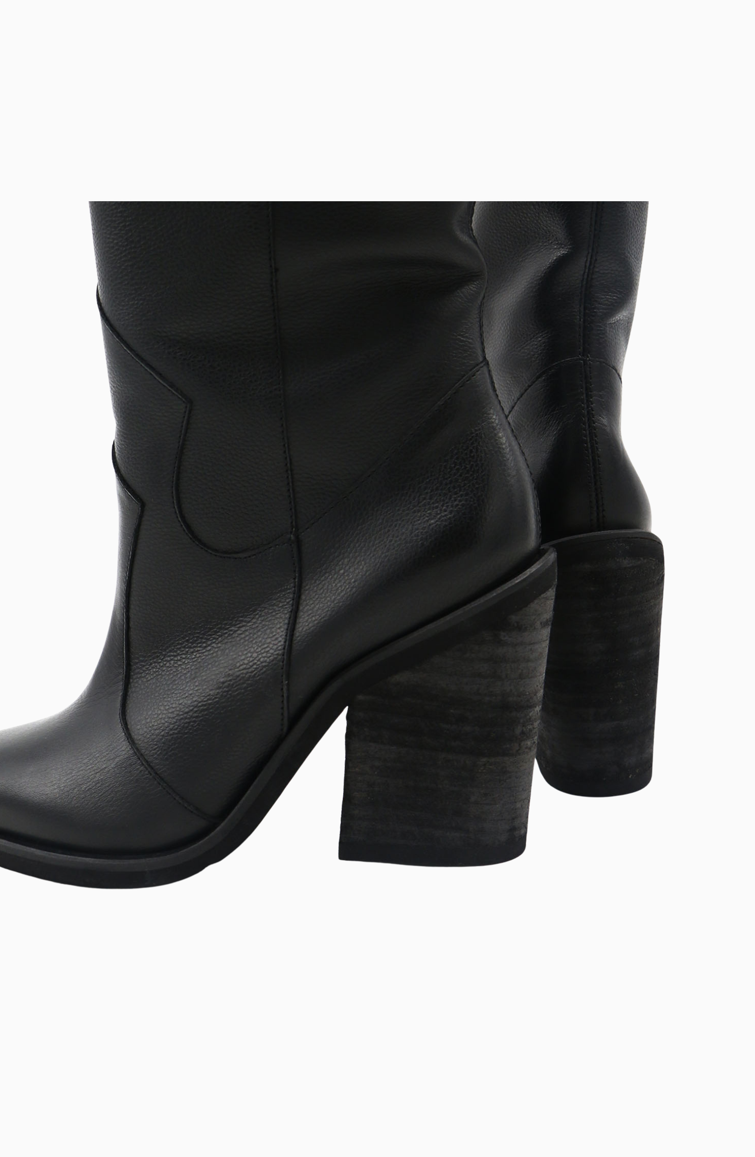 Macao Western Knee-High Boots, Alternate, color, Black
