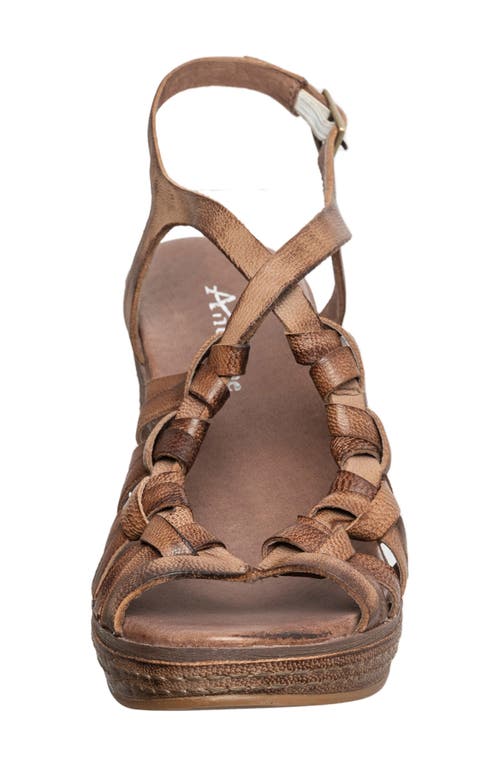 Antelope Genna Platform Wedge Sandal In Coffee