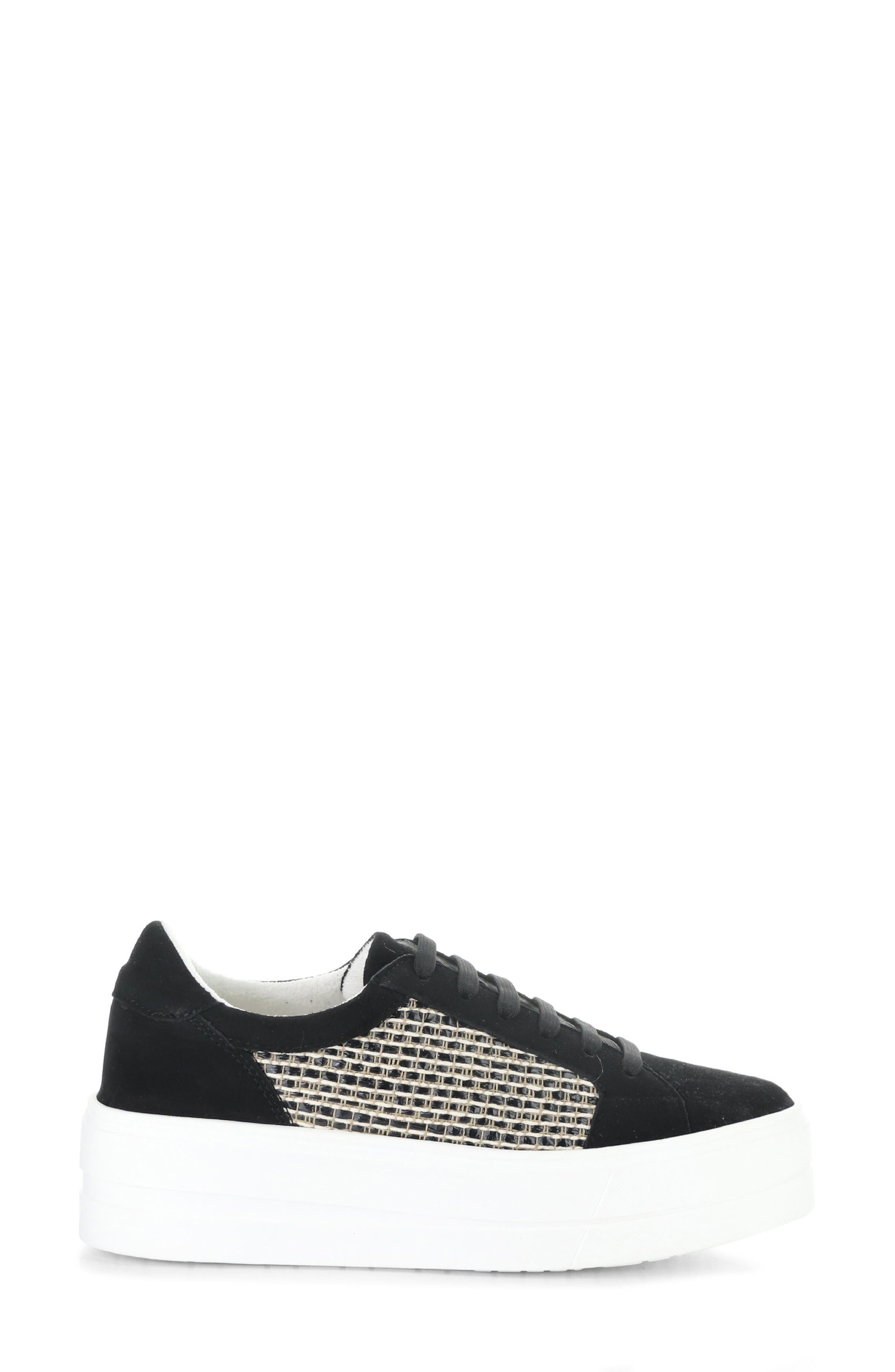 Bos. & Co. Mera Lace-Up Platform Sneaker, Alternate, color, Black