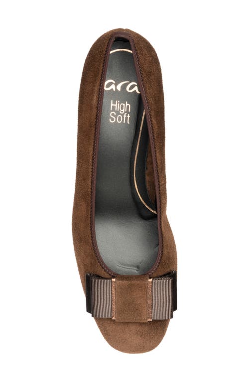 Ara Garnet Suede Pump In Brown