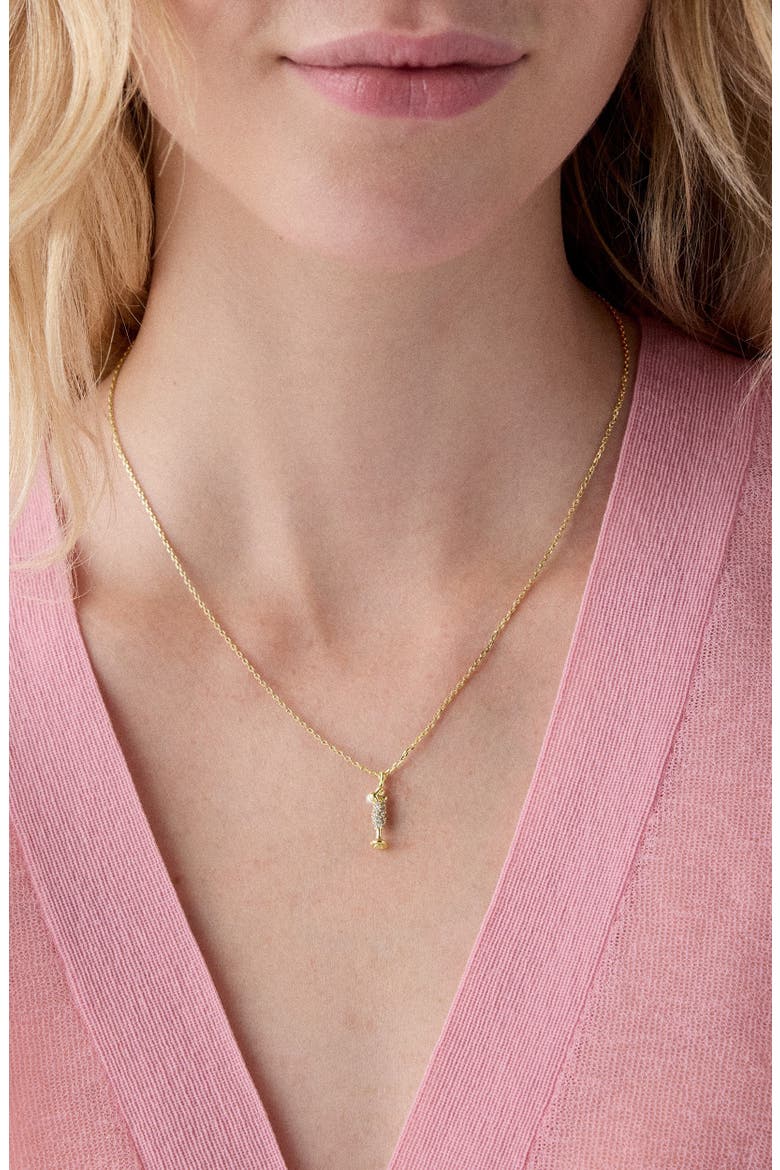 here's to you pendant necklace, Alternate, color, CREAM MULTI